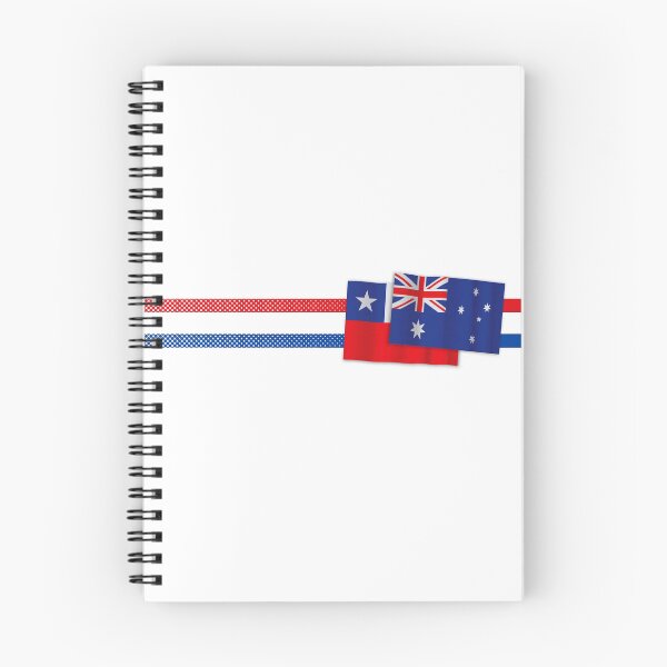 Item preview, Chile and Australia, Chilean and Australian Flags, Banderas de Chile y Australia designed and sold by #mossasdesign.