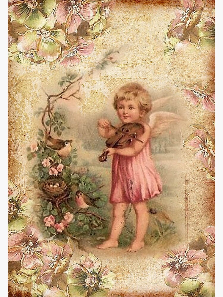 【90sオールド】天使　エンジェル　フリンジ付き　ヴィンテージラグ　タペストリー 90sオールド】天使 エンジェル フリンジ付き ヴィンテージラグ