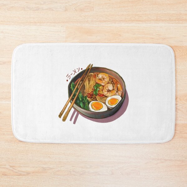Japanses Ramen Noodles Bowl Bath Mat