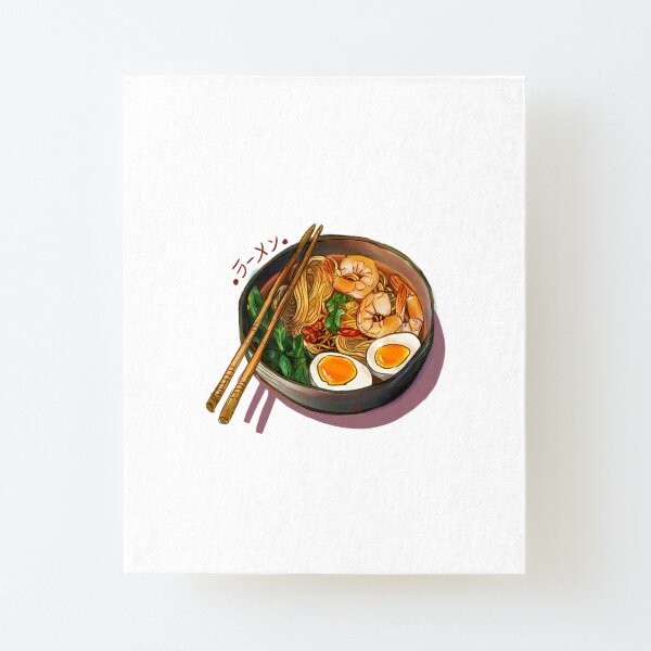 Japanses Ramen Noodles Bowl Canvas Mounted Print