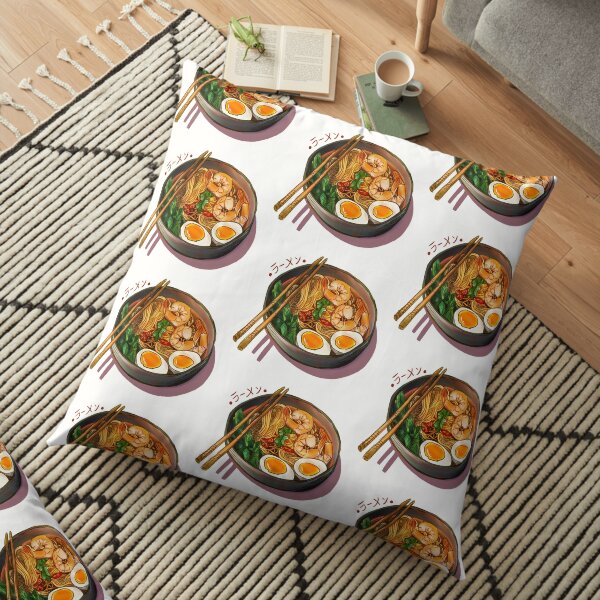 Japanses Ramen Noodles Bowl Floor Pillow