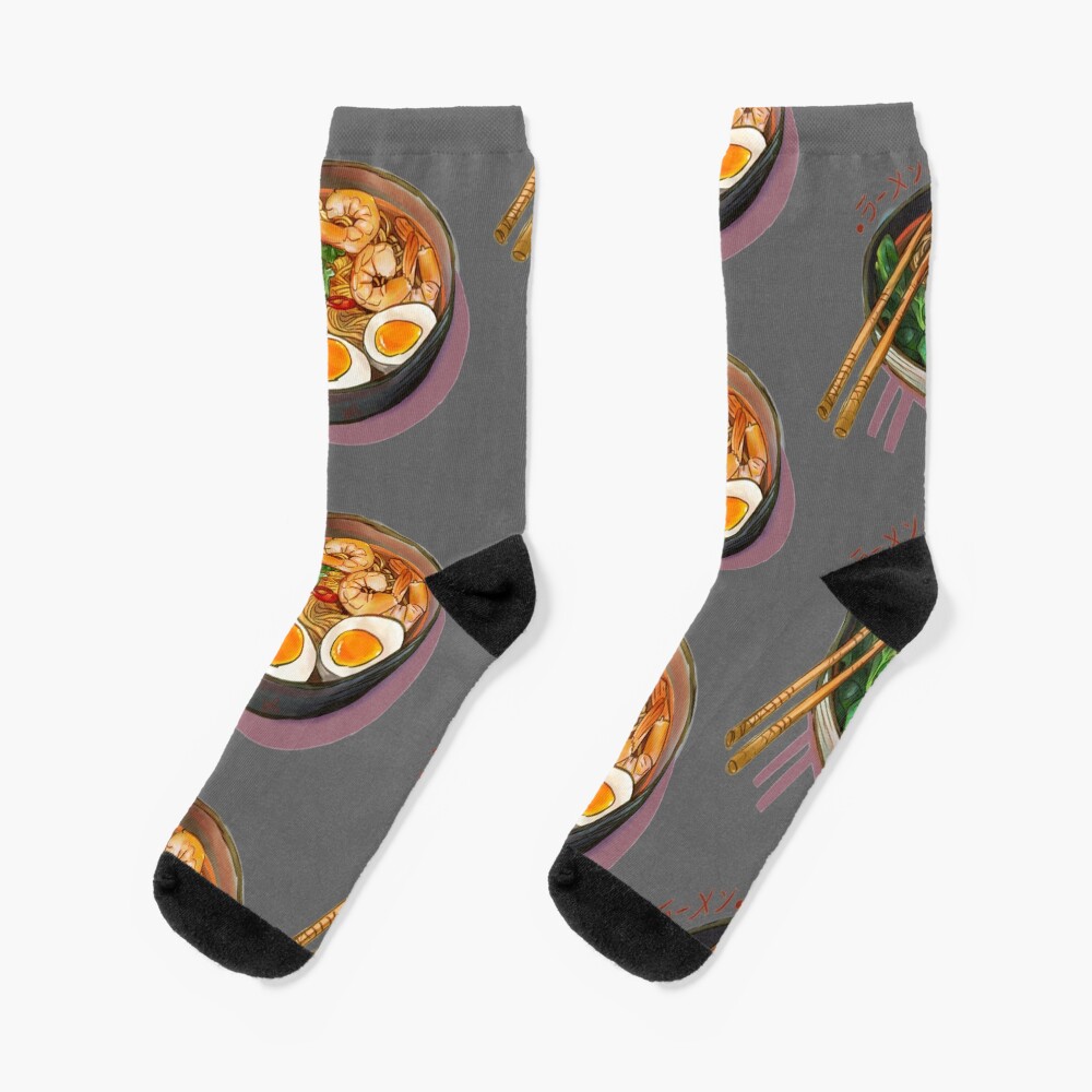 Japanses Ramen Noodles Bowl Socks