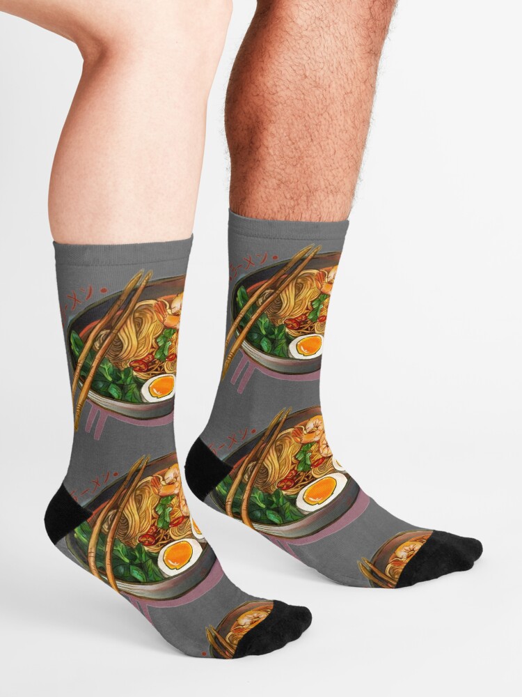Alternate view of Japanses Ramen Noodles Bowl Socks