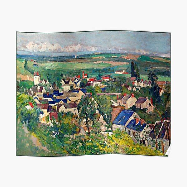 Cezanne - Auvers, Panoramic View, fine art painting Poster