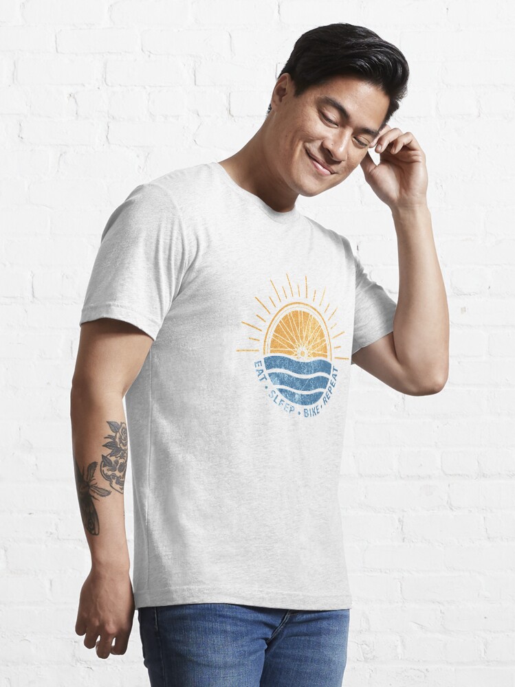 Alternate view of Eat Sleep Bike Repeat - Mountain bike Essential T-Shirt