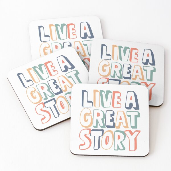 Item preview, Live a great story typography text art quote by Word Fandom - wordfandom designed and sold by Kerry Pritchard.