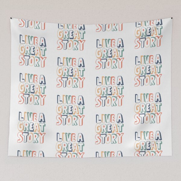 Item preview, Live a great story typography text art quote by Word Fandom - wordfandom designed and sold by Kerry Pritchard.