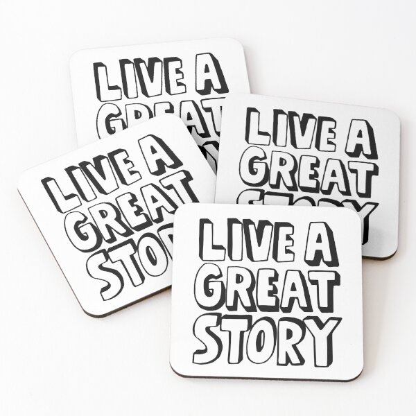 Item preview, Live a great story typography text art quote by Word Fandom - wordfandom designed and sold by Kerry Pritchard.