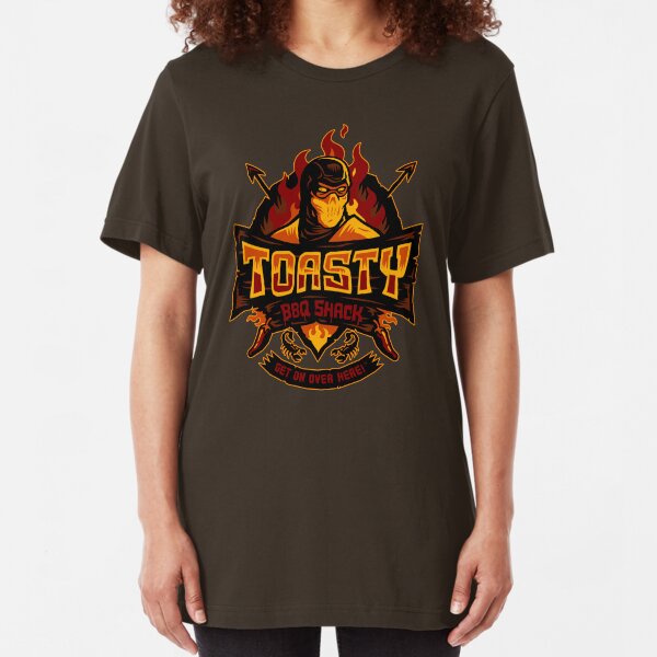 Toasty BBQ Shack Slim Fit T-Shirt