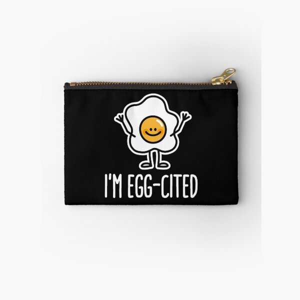 Item preview, I’m egg-cited cool excited egg funny food pun designed and sold by LaundryFactory.