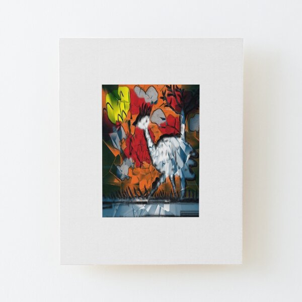 The Smash Glass Emu! Wood Mounted Print