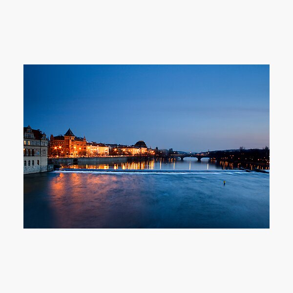 Prague at Night Photographic Print