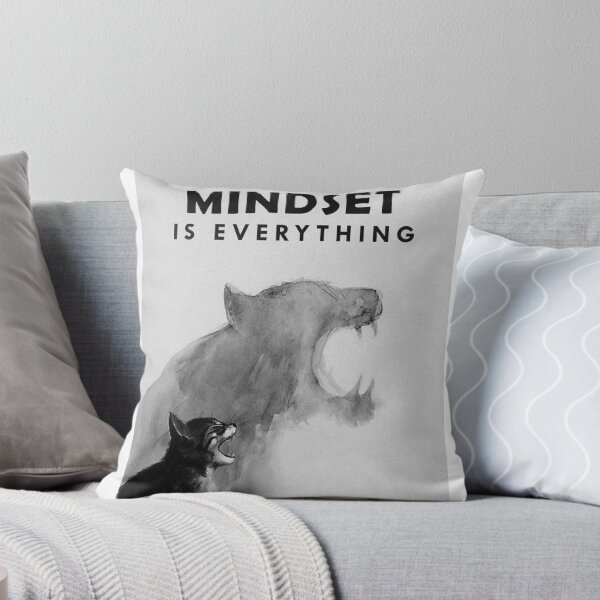 Item preview, Mindset Is Everything Cat Tiger Roaring Motivation Edited designed and sold by SuccessHunters.
