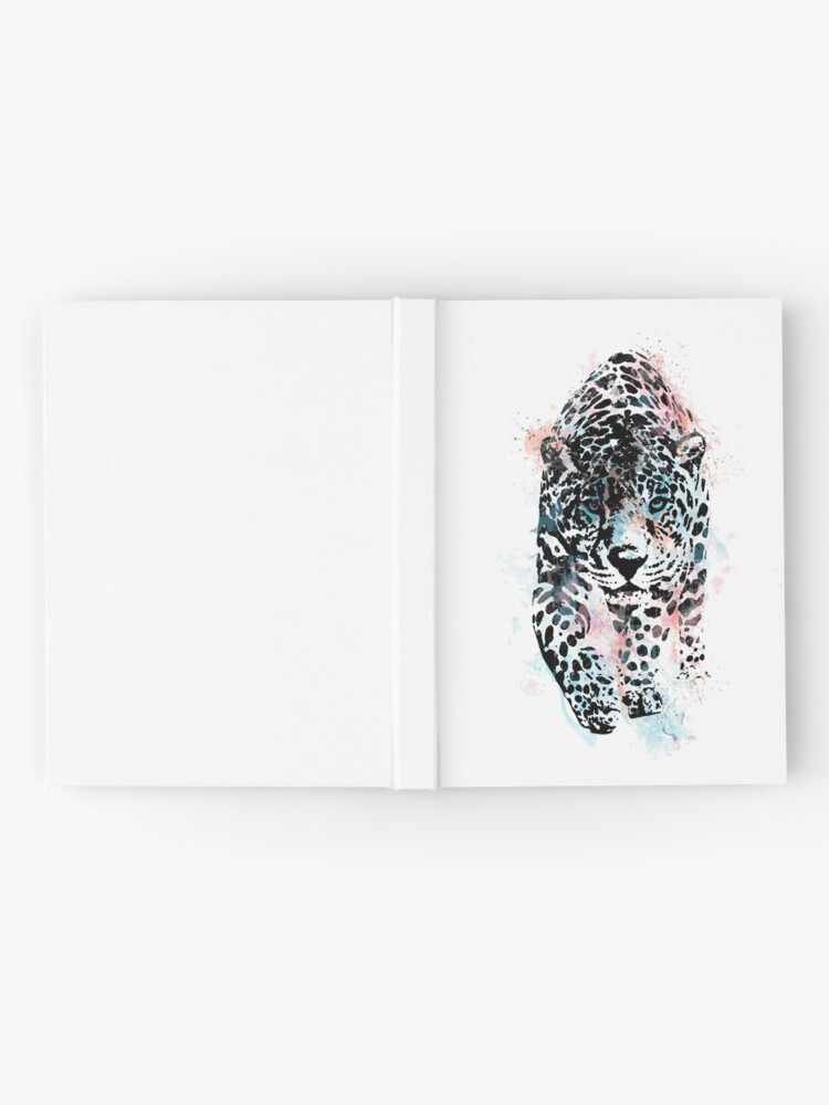 Alternate view of Leopard, watercolor Leopard, Leopard art Hardcover Journal