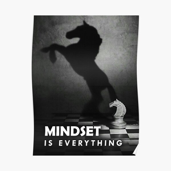 Mindset Is Everything Entrepreneur Motivation Horse Chess Poster