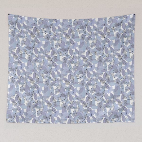 Item preview, Dusty Blue Leaves designed and sold by Christina Mitchell.