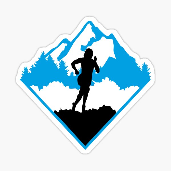 Trail running, runner, running Pegatina
