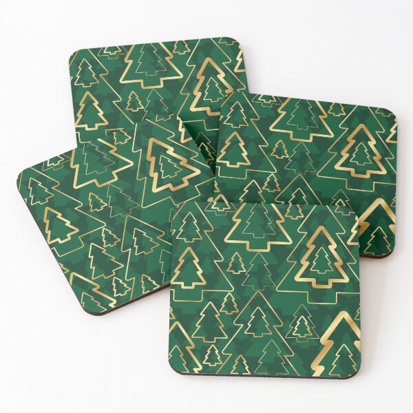 Item preview, Pine Trees and Outlines Pattern GREEN designed and sold by Zethinova.