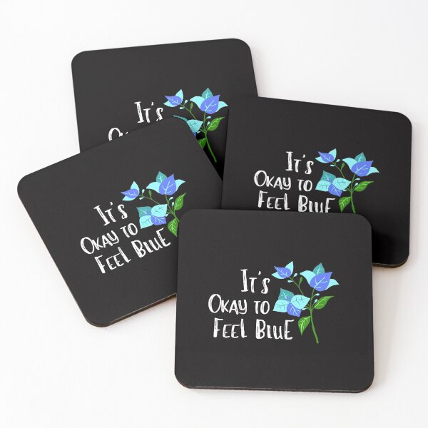 Item preview, Feeling Blue Mental Health Cute Funny Gift Sarcastic Happy Fun Introvert Awkward Geek Hipster Silly Inspirational Motivational Birthday Present designed and sold by EpsilonEridani.