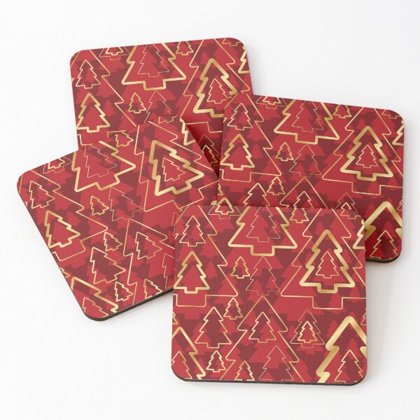 Item preview, Pine Trees and Outlines Pattern RED designed and sold by Zethinova.