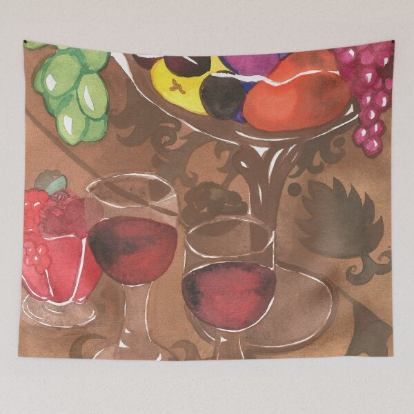 Item preview, Fruit and Wine Still Life  designed and sold by Niina  Niskanen.