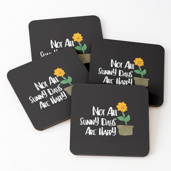Item preview, Sunny Day Sad Mental Health Cute Funny Gift Sarcastic Happy Fun Introvert Awkward Geek Hipster Silly Inspirational Motivational Birthday Present designed and sold by EpsilonEridani.