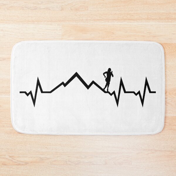 Item preview, Mountain run heartbeat, running ECG designed and sold by claudiasartwork.