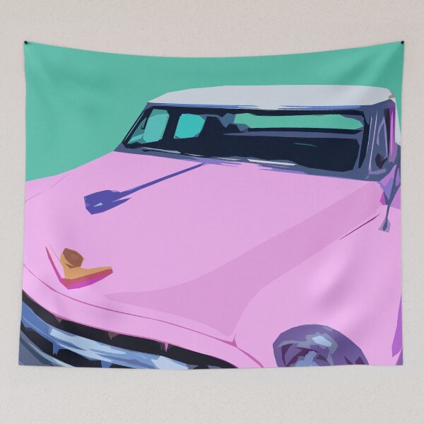 Item preview, Pink Retro Car designed and sold by Mark Vickers.