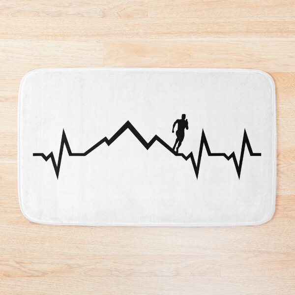 Item preview, Mountain run heartbeat, running ECG designed and sold by claudiasartwork.