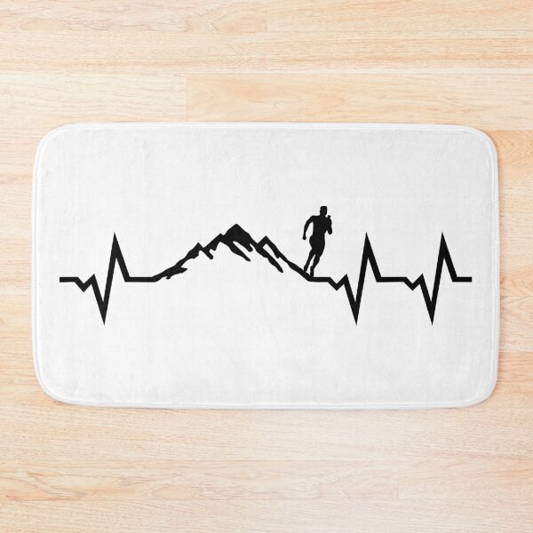 Item preview, Mountain run heartbeat, running ECG designed and sold by claudiasartwork.