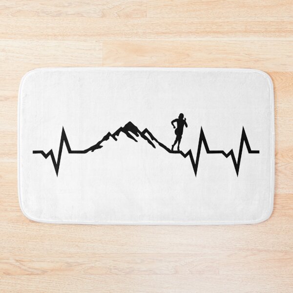 Item preview, Mountain run heartbeat, running ECG designed and sold by claudiasartwork.
