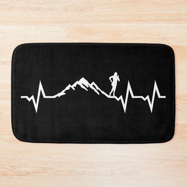Item preview, Mountain run heartbeat, running ECG designed and sold by claudiasartwork.