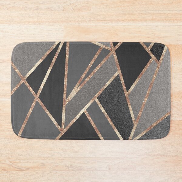 Item preview, Classic Silver Gray Charcoal Rose Gold Geo #1 #geometric #decor #art  designed and sold by Anita's & Bella's Art.