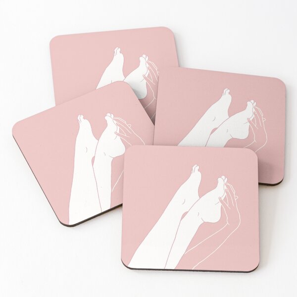 Item preview, Minimalist drawing: hand touches foot | Helios - Part II designed and sold by RebeccaCeleste.