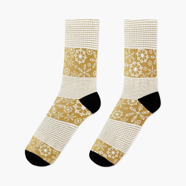 Item preview, Gold White Snowflake Stripes designed and sold by Zethinova.