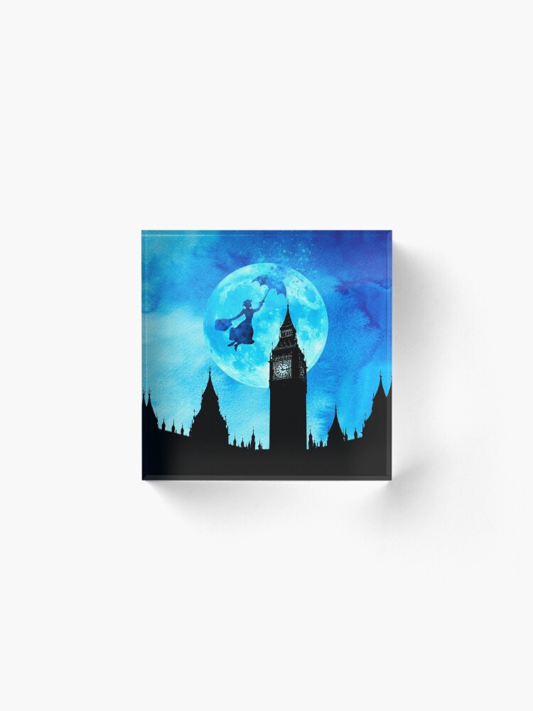 Alternate view of Magical Watercolor Night - Mary Poppins Acrylic Block