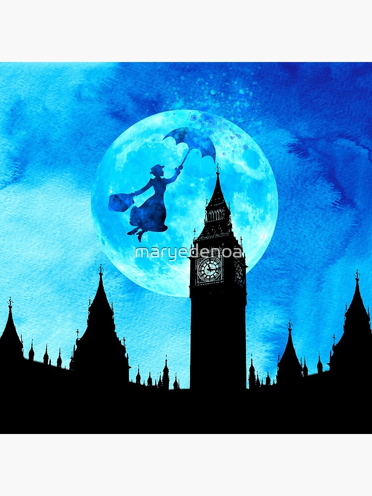 Magical Watercolor Night - Mary Poppins by maryedenoa