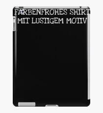 Farbenfrohes Shirt Mit Lustigem Motiv iPad Case/Skin