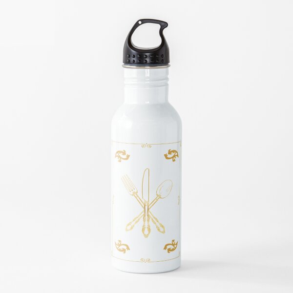 Just Add Magic Utensils Gold with Border Water Bottle