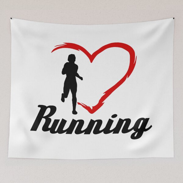 Item preview, Running, runner and heart designed and sold by claudiasartwork.