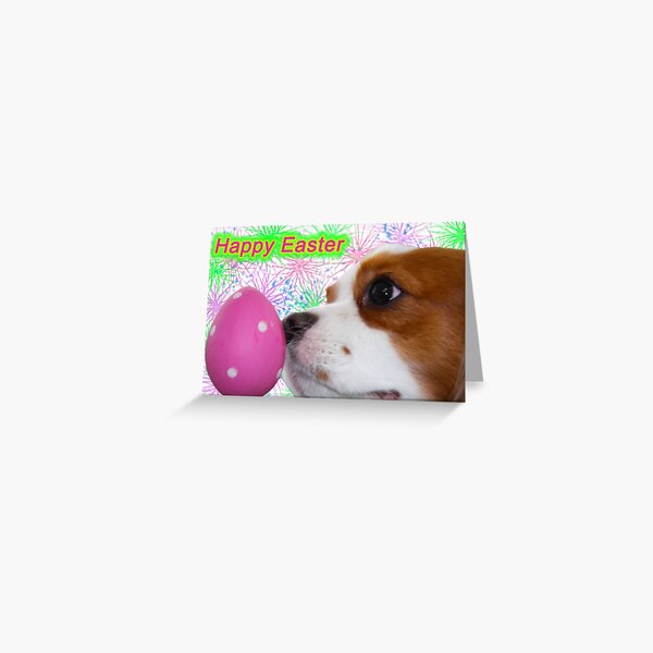 Item preview, Happy Easter ~ Cavalier King Charles Spaniels designed and sold by daphsam.