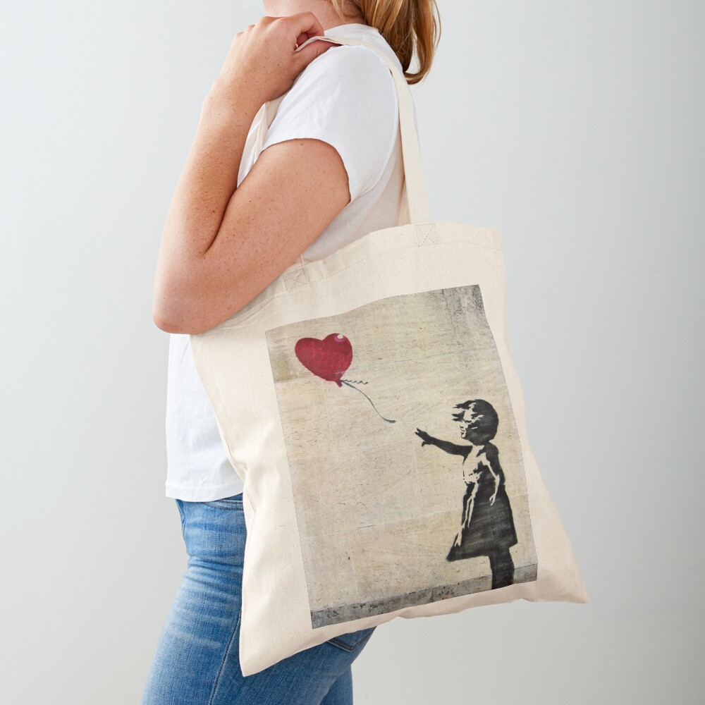 Banksy's Girl with a Red Balloon III Tote Bag