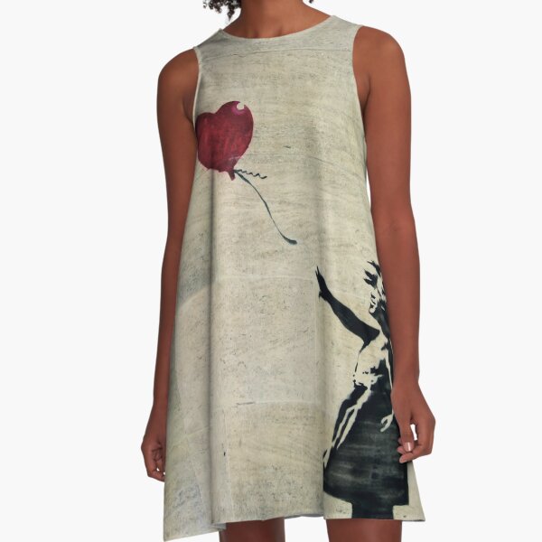 Banksy's Girl with a Red Balloon III A-Line Dress