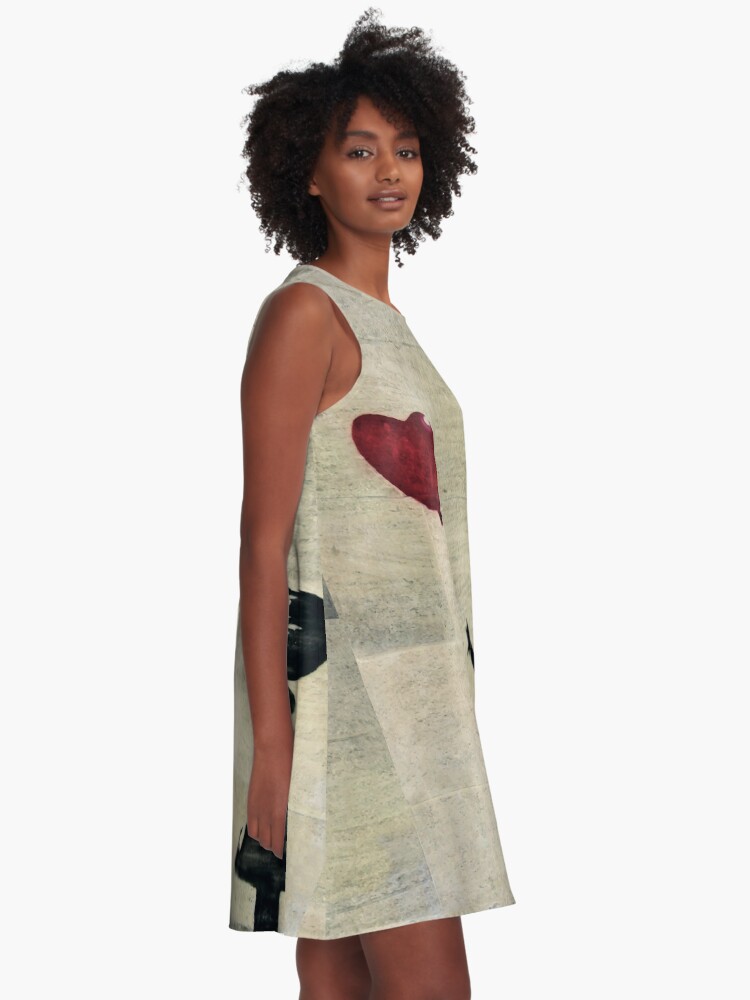 Alternate view of Banksy's Girl with a Red Balloon III A-Line Dress