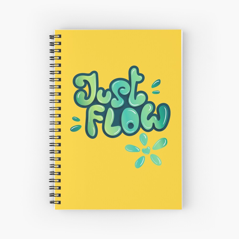 Just flow liquid lettering Spiral Notebook