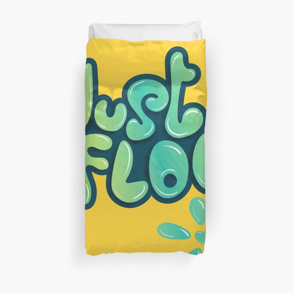 Just flow liquid lettering Duvet Cover