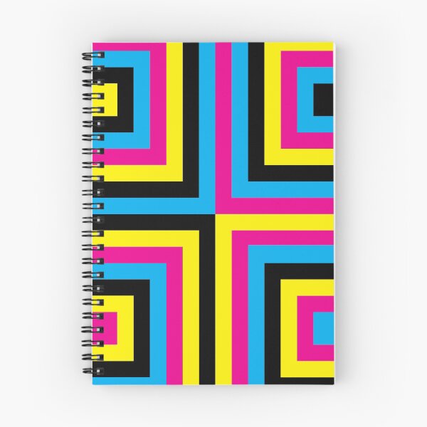 Item preview, Patrón cuadrado abstracto CMYK Rainbow designed and sold by infinitygrafix.