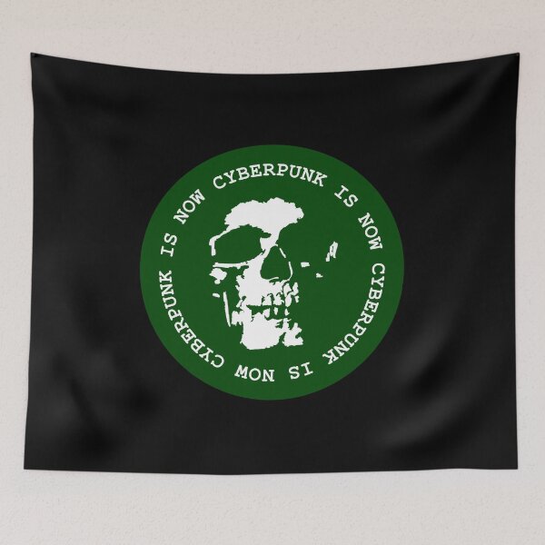 Item preview, Cyberpunk is now skull - Forest Green designed and sold by MOREDANKMEMES.