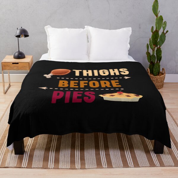 Item preview, Thighs Before Pies Funny Thanksgiving Leg Day Pumpkin Pie designed and sold by Leslie Smith.