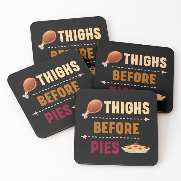 Item preview, Thighs Before Pies Funny Thanksgiving Leg Day Pumpkin Pie designed and sold by Leslie Smith.